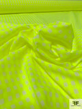 Prabal Gurung Yarn-Dyed Gingham Check Cotton Blend Poplin - Neon Flourescent Yellow / Off-White