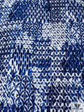 Tie-Dye Printed Rayon Challis - Blue / Navy / White