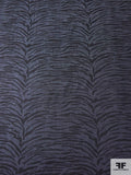 Tiger Pattern Printed Stretch Cotton Denim - Denim Navy / Black / Light Grey