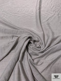 Micro-Striped Yarn-Dyed Viscose Challis - Dark Taupe / Off-White