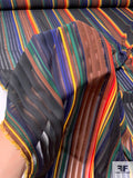Vertical Shadow Striped Polyester Chiffon - Multicolor