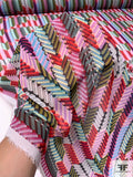 Modern Cubic Herringbone Printed Polyester Chiffon - Multicolor