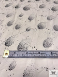 Cosmic Inspired Speckled Planets Printed Polyester Chiffon - Cream / Charcoal