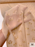 Polka Dot Grouped Silk and Lurex Chiffon - Nude / Gold