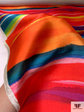 Made in Spain Painterly Strokes Printed Polyester Mikado - Multicolor