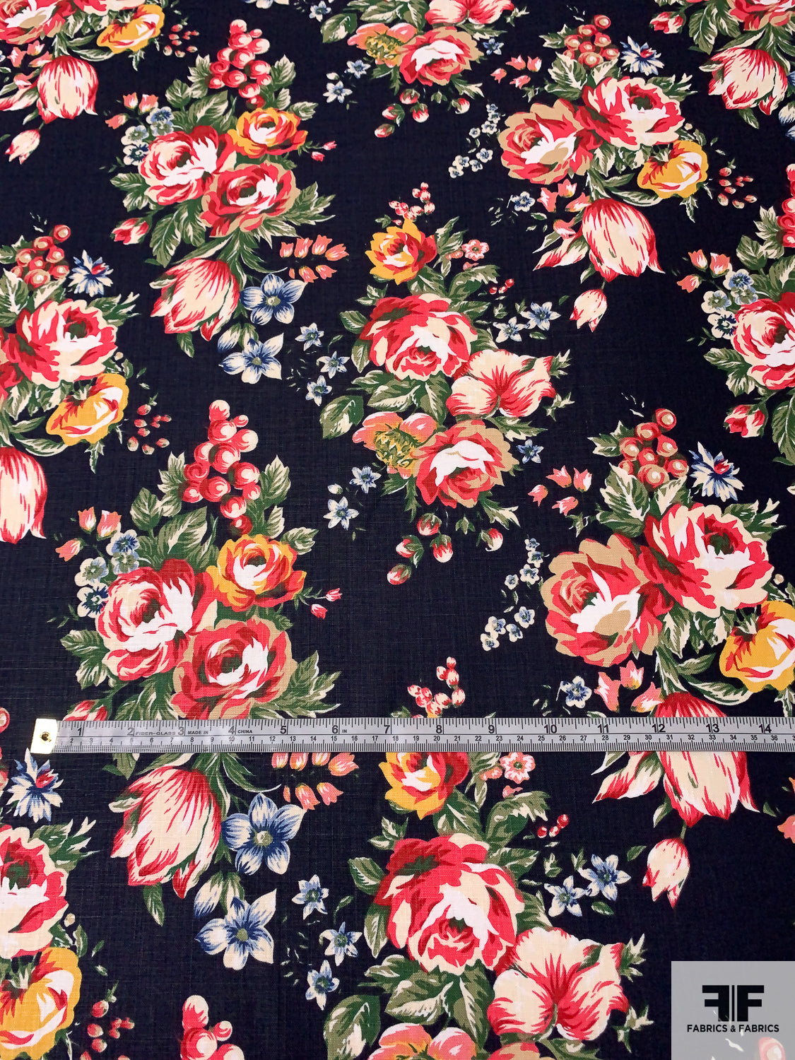 Made in Japan Floral Printed Linen-Cotton - Multicolor