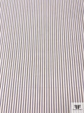 Made in Japan Yarn-Dyed Vertical Striped Cotton Shirting - Off-White / Denim Grey / Lavender