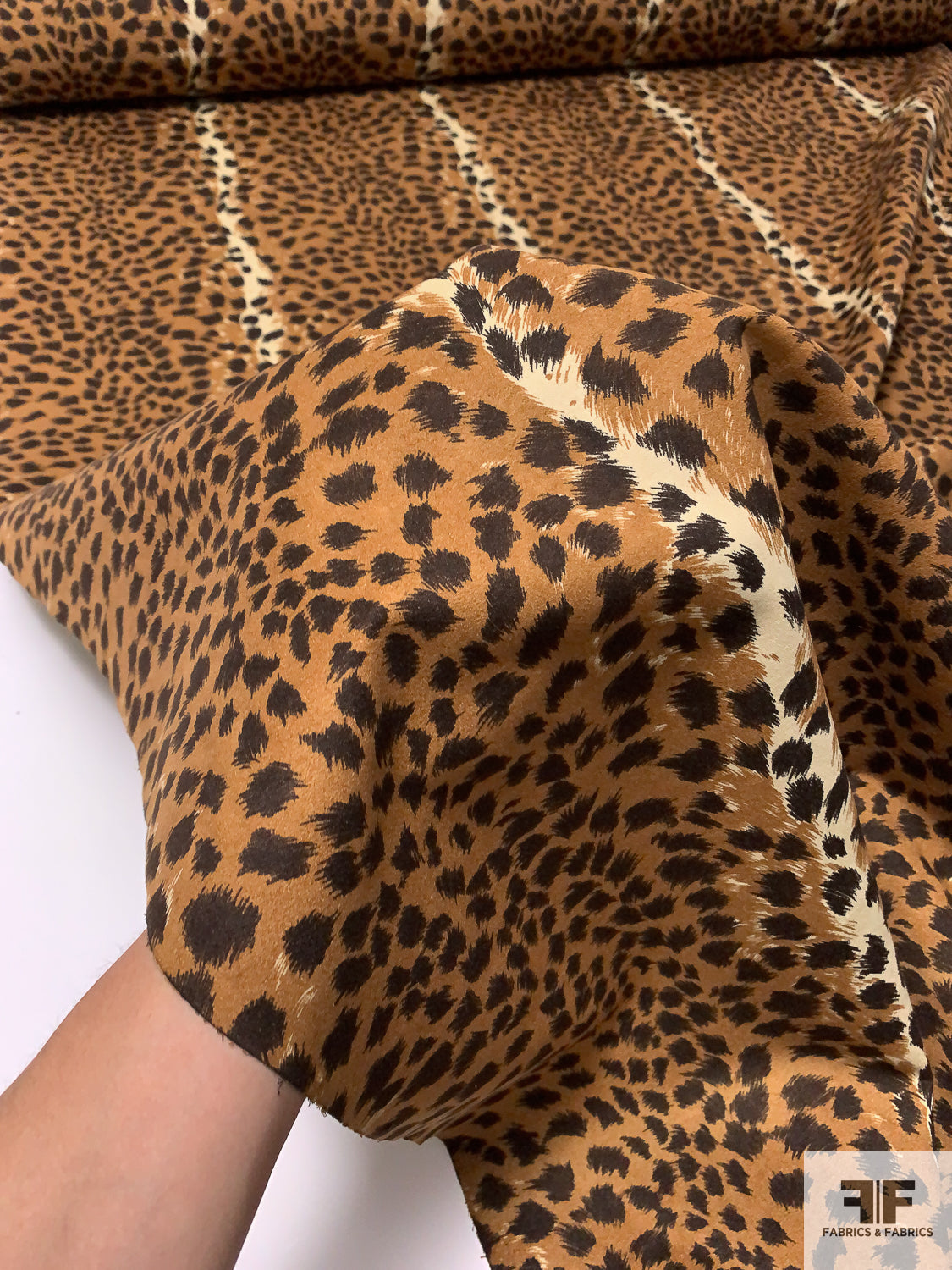 Cream Leopard Print Fabric