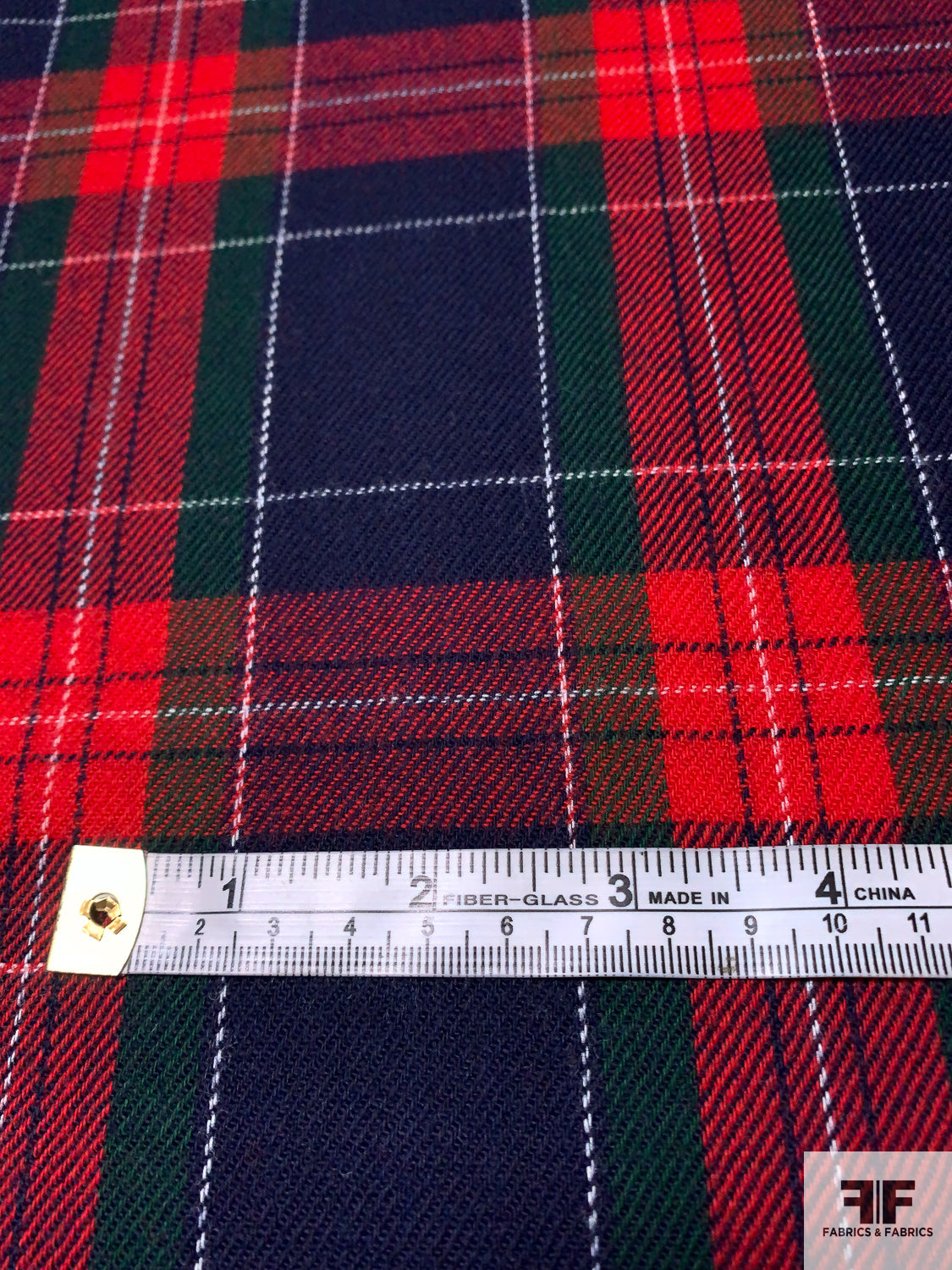 Wool Flannel / Red Plaid / Garment Fabric