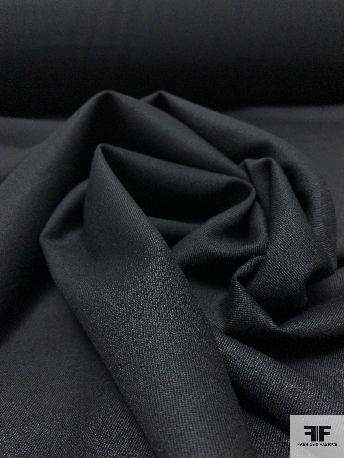 Garbaddin Solid Wool Gabardine Suiting - Black | FABRICS & FABRICS – Fabrics ...
