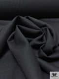 Solid Wool Gabardine Suiting - Black