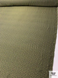 Angular Shape Pattern Lightweight Brocade - Army Green / Black