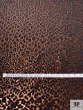 Italian Animal Pattern Metallic Brocade - Shiny Copper / Black