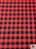 Buffalo Plaid Cotton Flannel - Red / Black