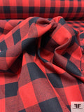 Buffalo Plaid Cotton Flannel - Red / Black
