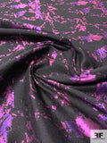 Dusk Abstract Floral Brocade - Orchid Pink / Violet / Black