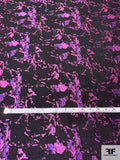 Dusk Abstract Floral Brocade - Orchid Pink / Violet / Black