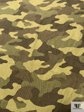 Made in Japan Camouflage Printed Pinwale Cotton Corduroy - Shades of Green / Brown
