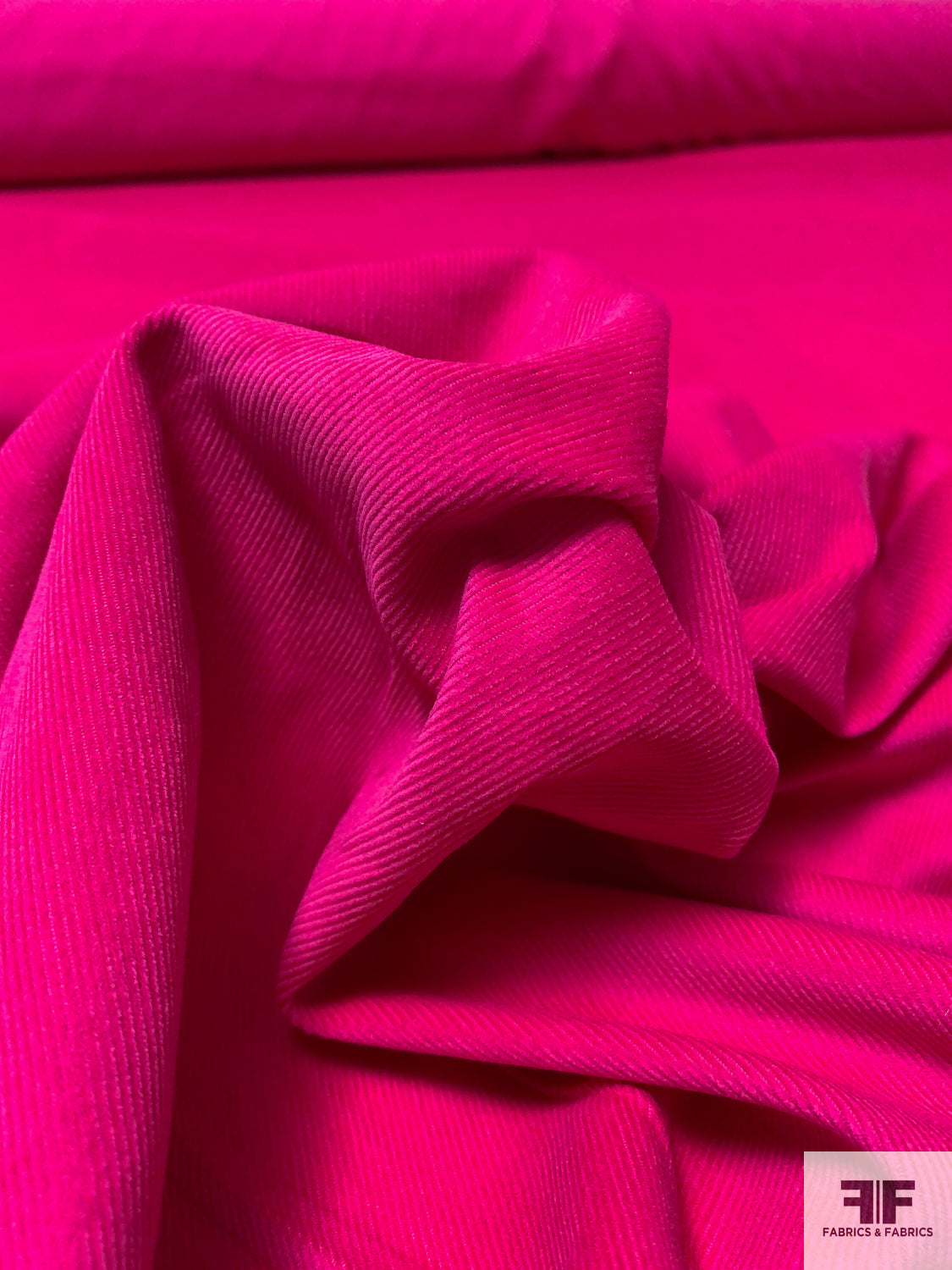 Solid Pinwale Cotton Corduroy - Hot Pink