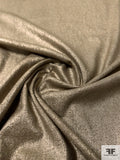 Gold Foil Printed Pinwale Cotton Corduroy - Gold / Brown