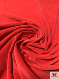 Solid Pinwale Stretch Cotton Corduroy - Strawberry Red