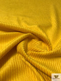 Italian Solid Wide Wale Cotton Corduroy - Sunflower Yellow