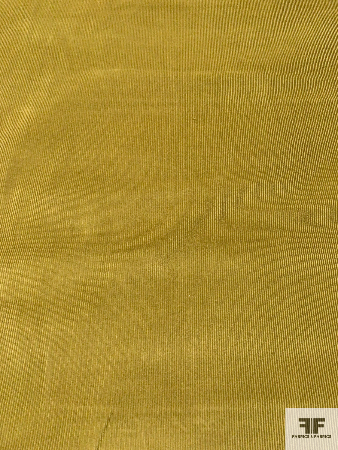 Italian Solid Pinwale Cotton Corduroy - Olive Green