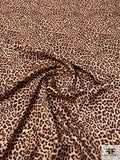 Cheetah Printed Low-Sheen Polyester Charmeuse - Nude / Tan / Black