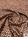 Cheetah Printed Low-Sheen Polyester Charmeuse - Nude / Tan / Black