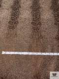 Italian Reptile Pattern Boucle-Look Textured Suiting - Brown / Copper / Taupe