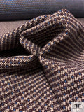 Italian Timeless Wool Blend Jacket Weight - Brown / Sand / Blue