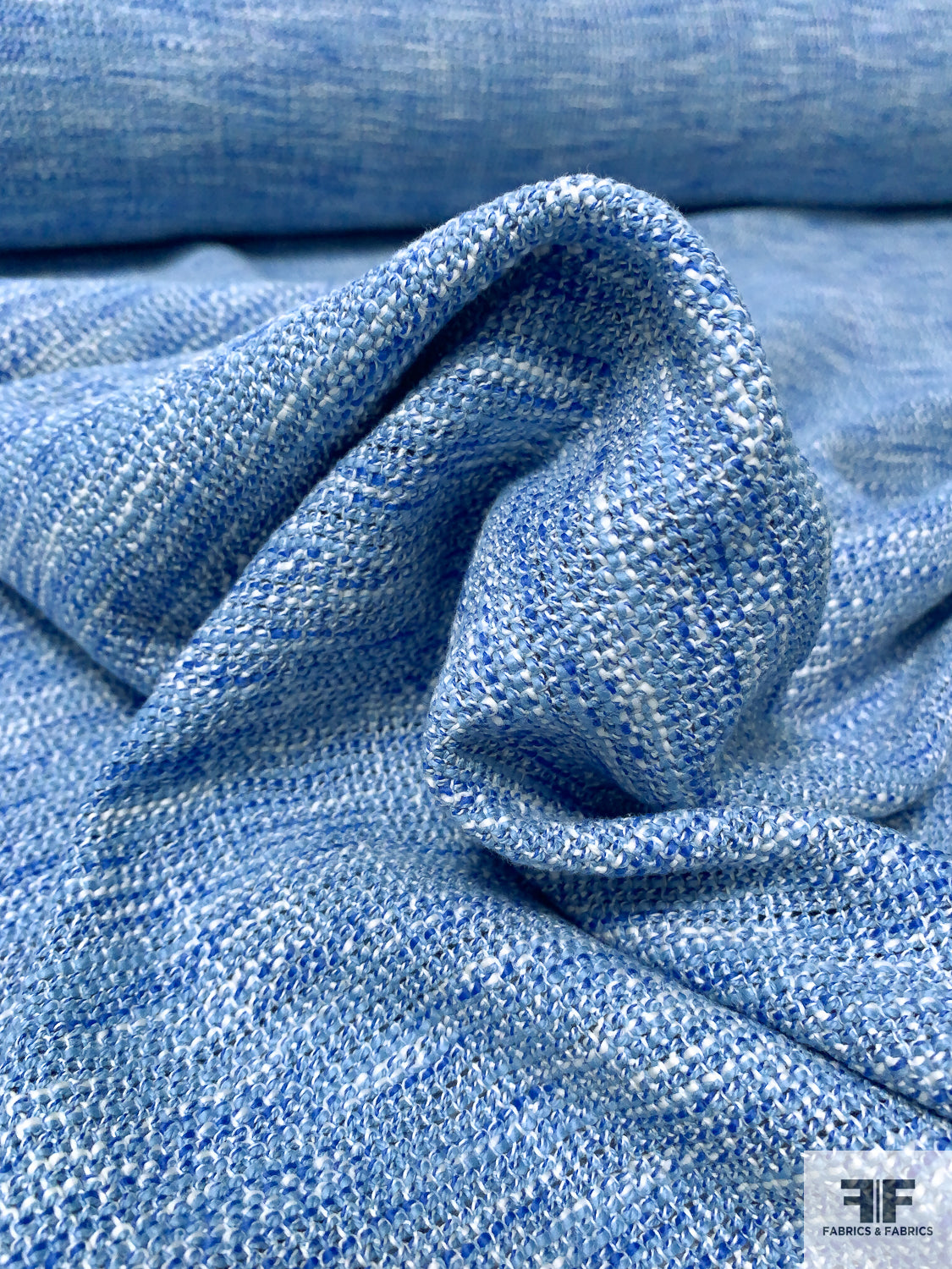 1 Yard Piece of Blue and Navy | Woven Twill Wool Fabric | 12oz | 80/20 |  54 Wide | By the Yard