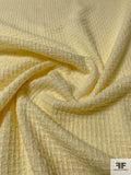Italian Textured Waffle Suiting - Soft Yellow