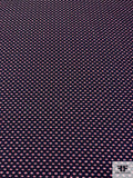 Italian Small Dot Pattern Ladies Suiting - Navy / Black / Red / White