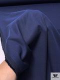 Italian Micro Check Cotton Suiting - Navy Blue / Black