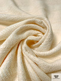 Italian Textured Cotton Blend Jacket Weight Tweed - Ivory / Bone