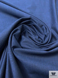 Solid Lightweight Stretch Cotton Ottoman - Blue