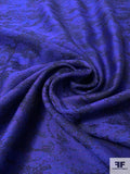 Italian Abstract Novelty Wool Gauze Suiting - Purple / Navy / Turquoise