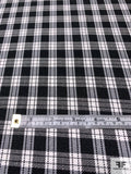 Plaid Yarn-Dyed Polyester Suiting - Black / White