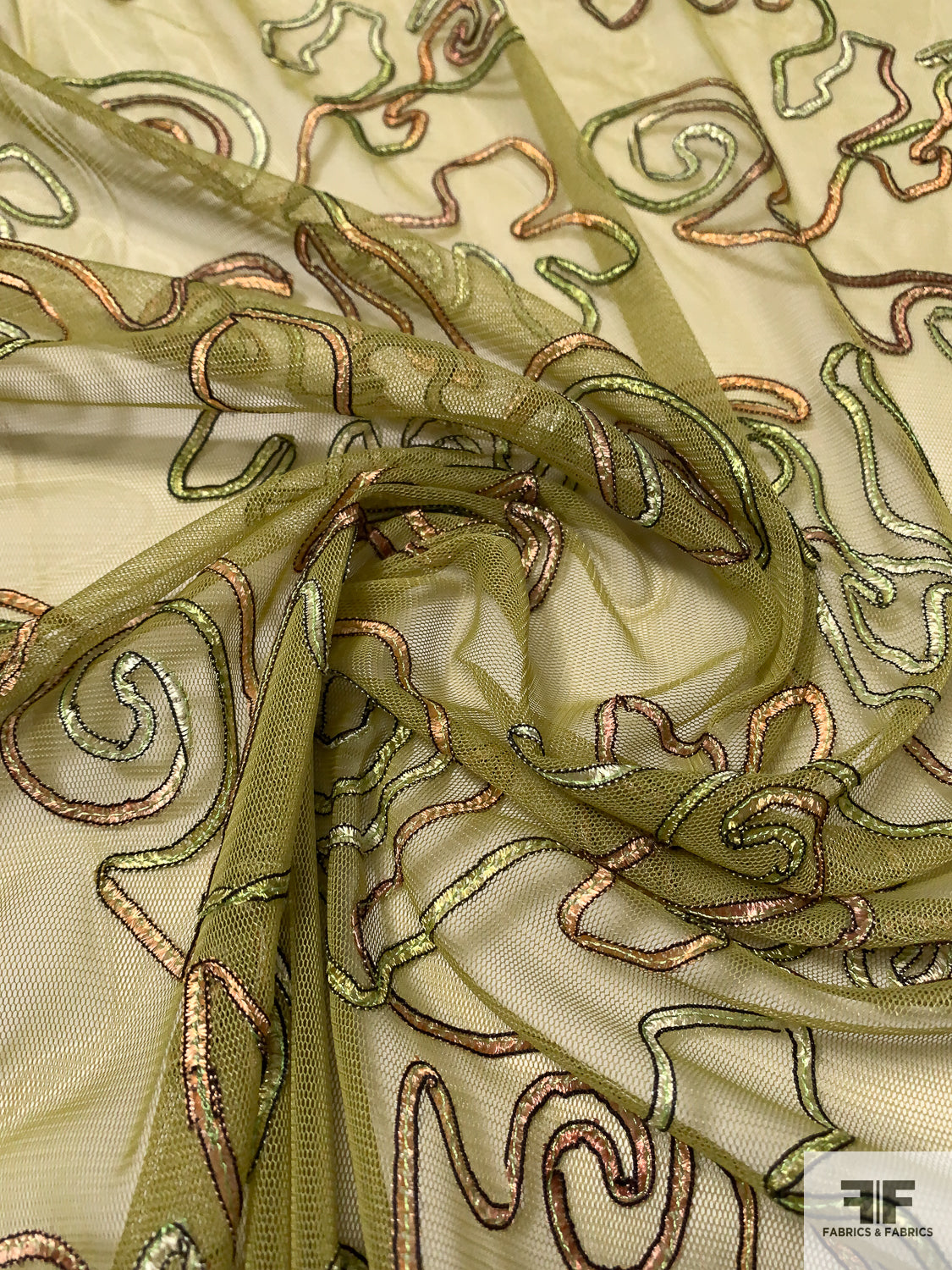 Olive Green Designer 2 1/2 Inch x 10 Yards Velvet Ribbon