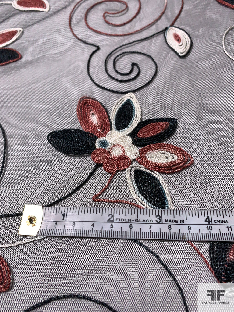 Off white Tulle Embroidery