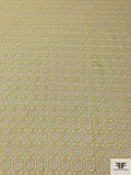 Italian Geometric Lace with Fine Cording - Soft Yellow