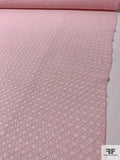 Italian Geometric Lace with Fine Cording - Baby Pink