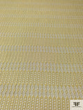 Italian Boho Striped Lace with Fine Cording - Soft Yellow