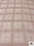 Hazy Windowpane Printed Silk Chiffon - Dusty Mauve / Off-White