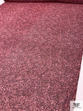Italian Clustered Graphic Printed Silk Chiffon - Red / Pink / Purple / White