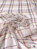 Plaid Printed Silk Chiffon - Multicolor Pastels