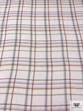 Plaid Printed Silk Chiffon - Multicolor Pastels