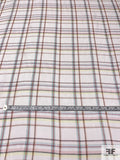 Plaid Printed Silk Chiffon - Multicolor Pastels