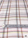 Plaid Printed Silk Chiffon - Multicolor Pastels